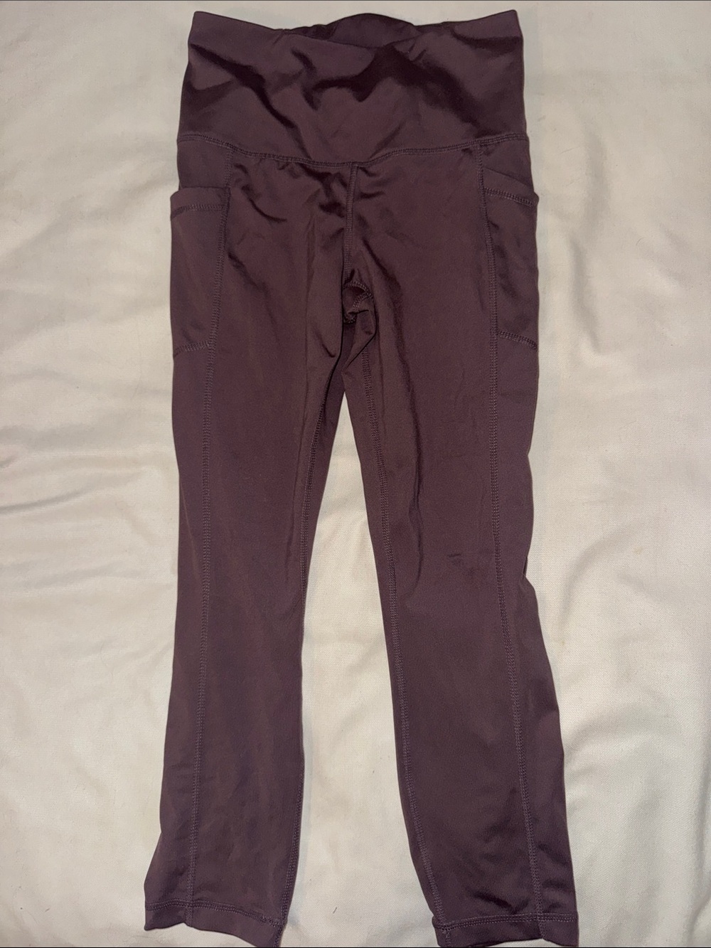 Women’s High-Waist Pocket Leggings - Deep Plum